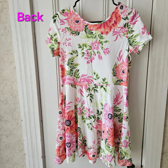 The Children's Place Floral Girls Short Sleeve Dress Size 16 - Picture 6 of 8